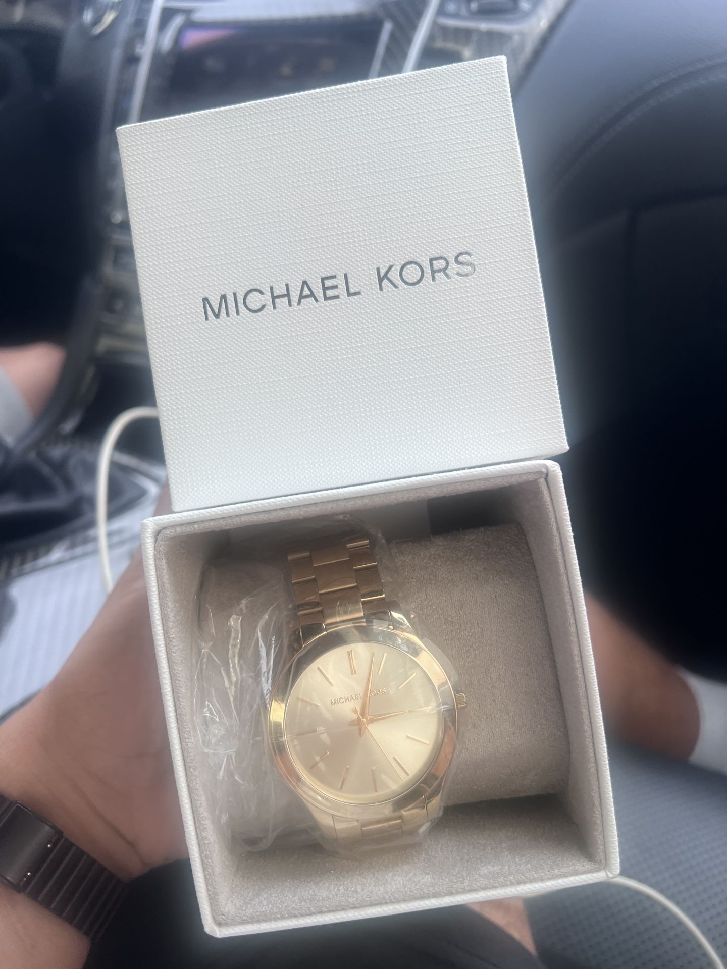 Michael Kors Slim Runway Gold-Tone Stainless Steel Watch