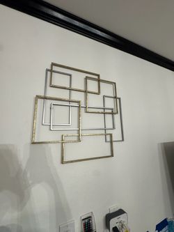 Crosby St. Gold & Silver Geo Metal Wall Art, 24" - Like NEW