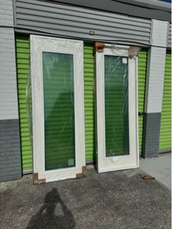 Exterior 8ft impact glass sidelights for door 32x96 36x96