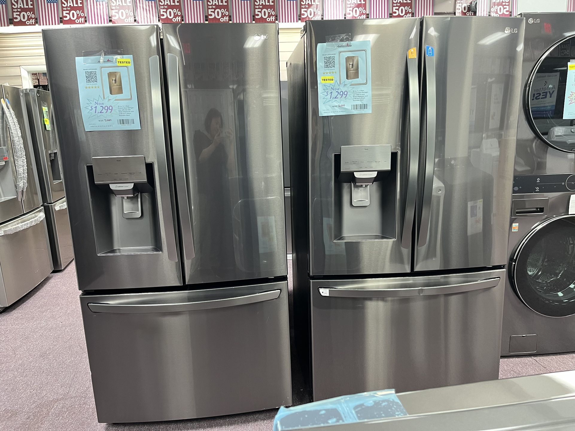 LG Open Box 36” Wide French Door Refrigerator Free...