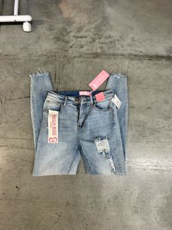 Bamboo High Rise Skinny Distressed Jeans