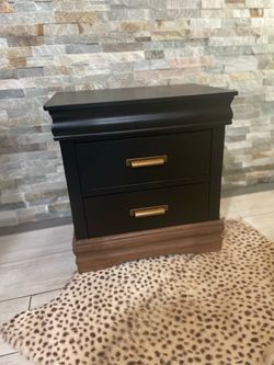 Nightstand black and tan