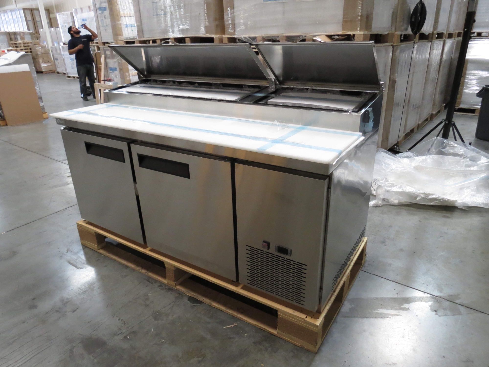 70” Pizza Prep Table Food Prep Table Refrigerator