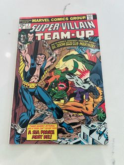 Super Villain Team #2 | 1975 | Dr Doom | Namor | Attuma | Tiger Shark | Marvel  VF