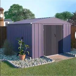 VEIKOUS 8-ft x 10-ft shed Galvanized steel Metal Storage Shed Brand New In Box Reg Price $ 405