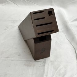 Shun 6-slot slimline knife block - Dark Walnut