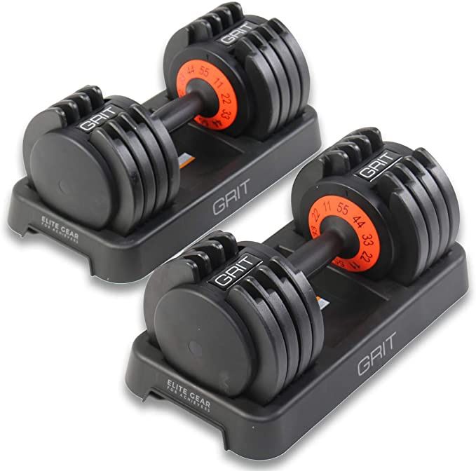 Adjustable dumbbells 10-55lbs (pair)