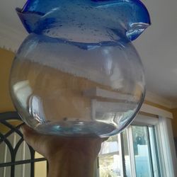 Hand Blown Glass Fish Bowl