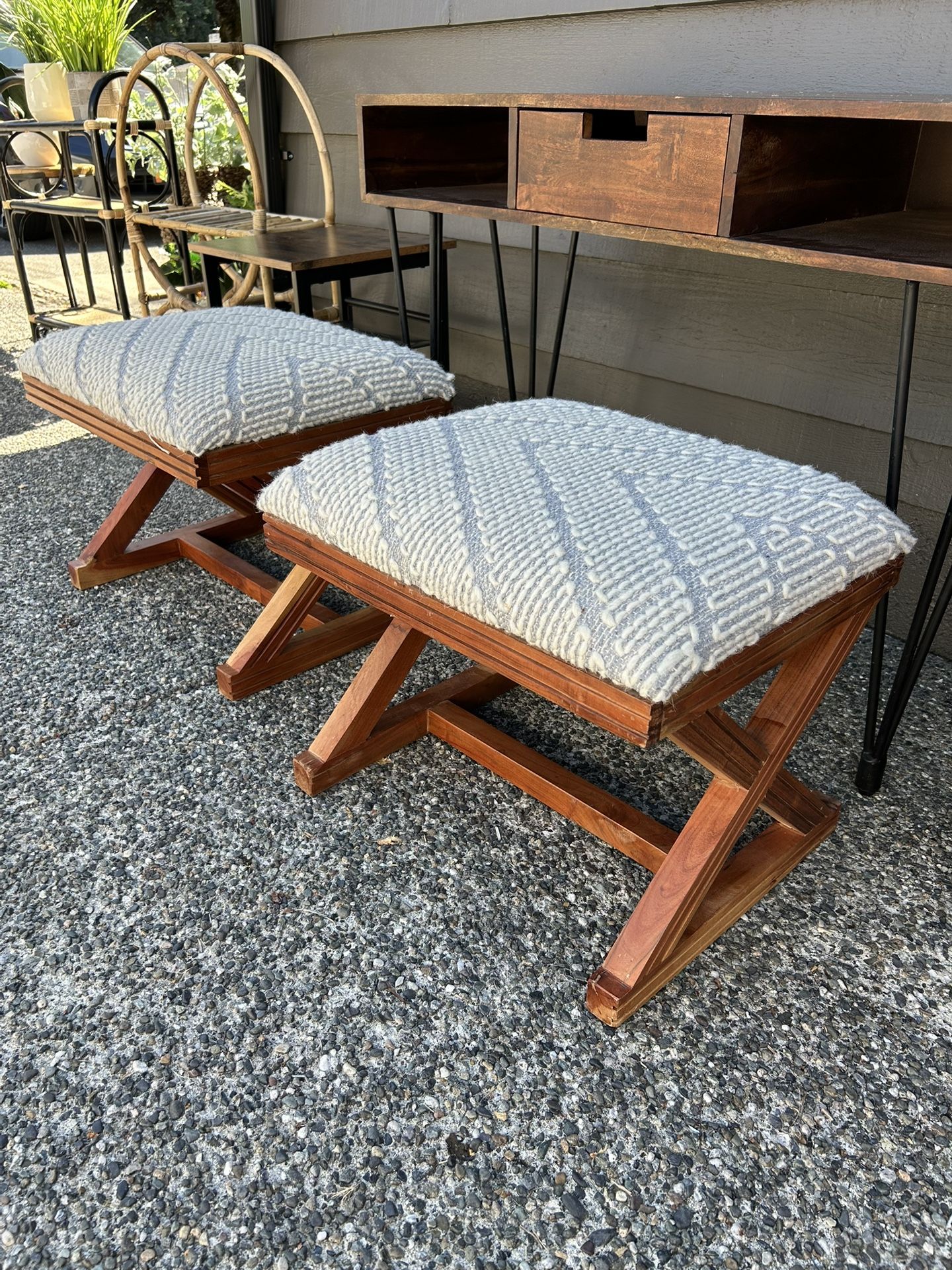 Pair Of Low Seating Stools