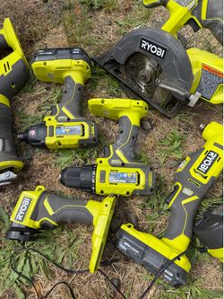 Ryobi ONE+ 18V Cordless Tool Bundle – 6 Tools, Batteries & Charger