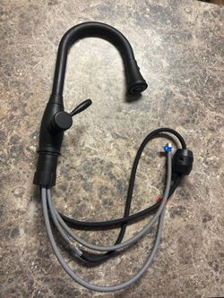 Black Faucet with Pull-Down Sprayer
