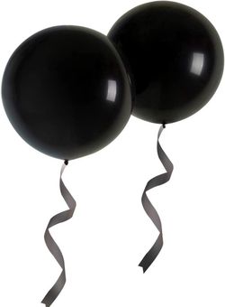 24in 2 Pack Big Black Ballons For Kids Birthday Party Celebration Garland