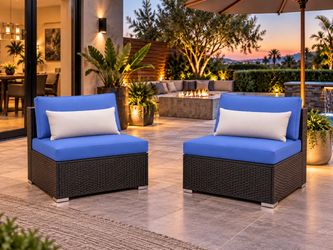 Patio Furniture 2 pcs  Outdoor Sectional Sofa