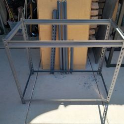 2 Tier Metal Utility Shelving Units 36x18x36 2 Sets Available $20 Each