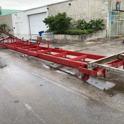 33’ Steel Boat Cradle With Swivel Casters