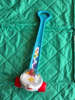 Fisher-Price Corn Popper Blue Push Toy with Popping Action