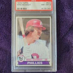 MIKE SCHMIDT 1979 Topps #610 PSA Graded Card NM-MT 8 MLB Phillies