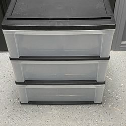 3-Drawer Plastic Storage Organizer 