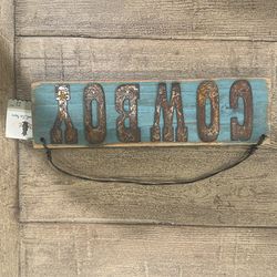 COWBOY rustic sign