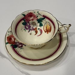 Paragon Teacup and Saucer by appointment to Her Majesty The Queen