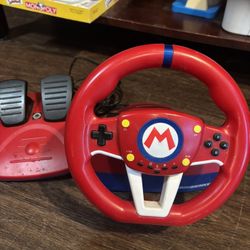 Mario Cart Steering Wheel And Pedals