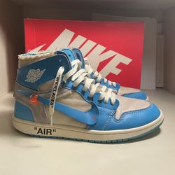 off white jordan 1 unc size 12 (heavily beat with replacement box and laces)