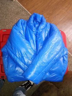 Blue YZY Puffer jacket XS