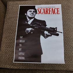SCARFACE CANVAS PRINT. 16" X 12".  NEW. PICKUP ONLY