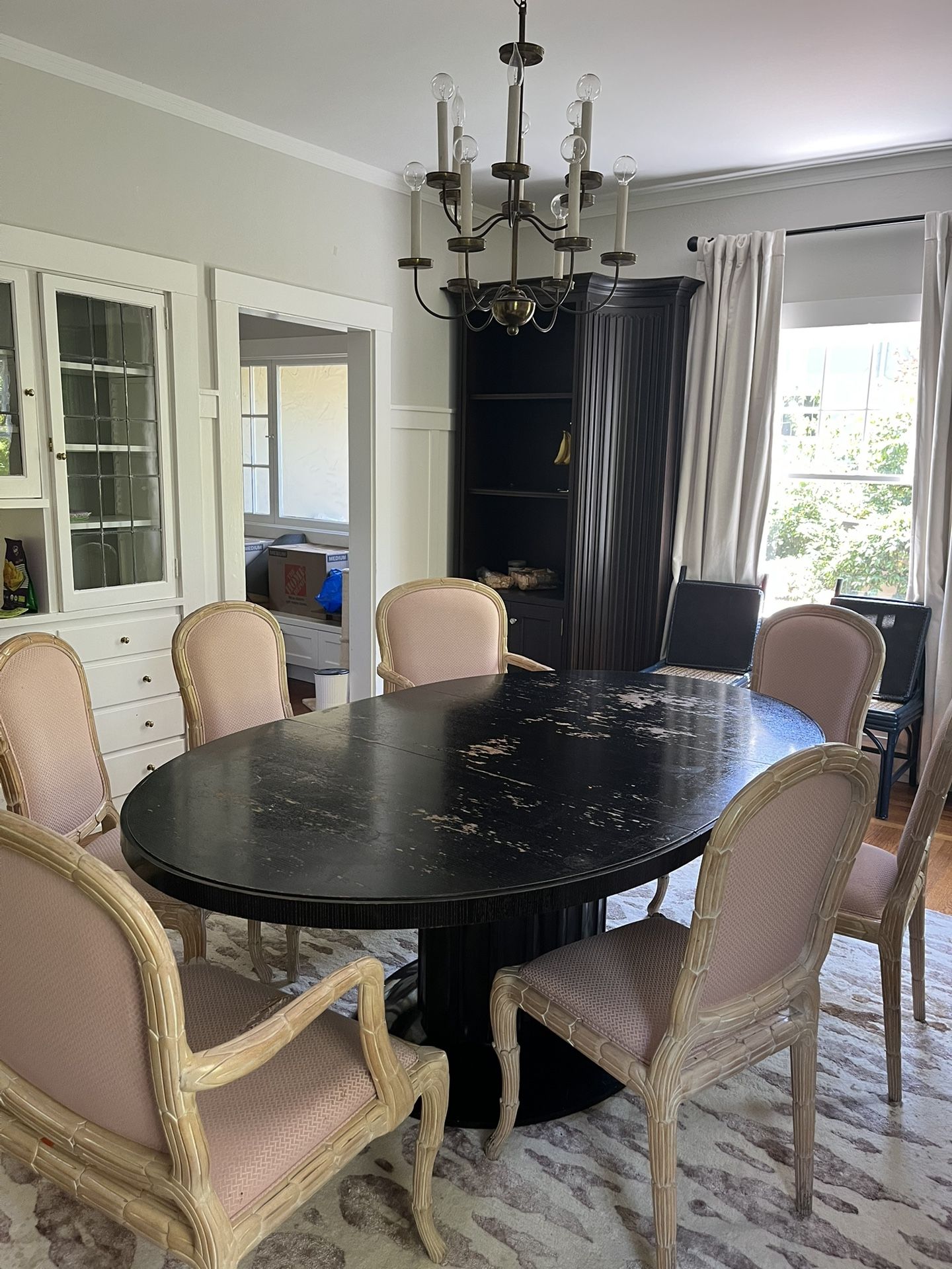 Dining Table + 9 Chairs – $300 (Moving Sale – Central Piedmont)