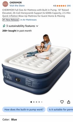 Air mattress size full 18” $$50
