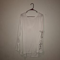 White Women's Good Vibes Blouse 
