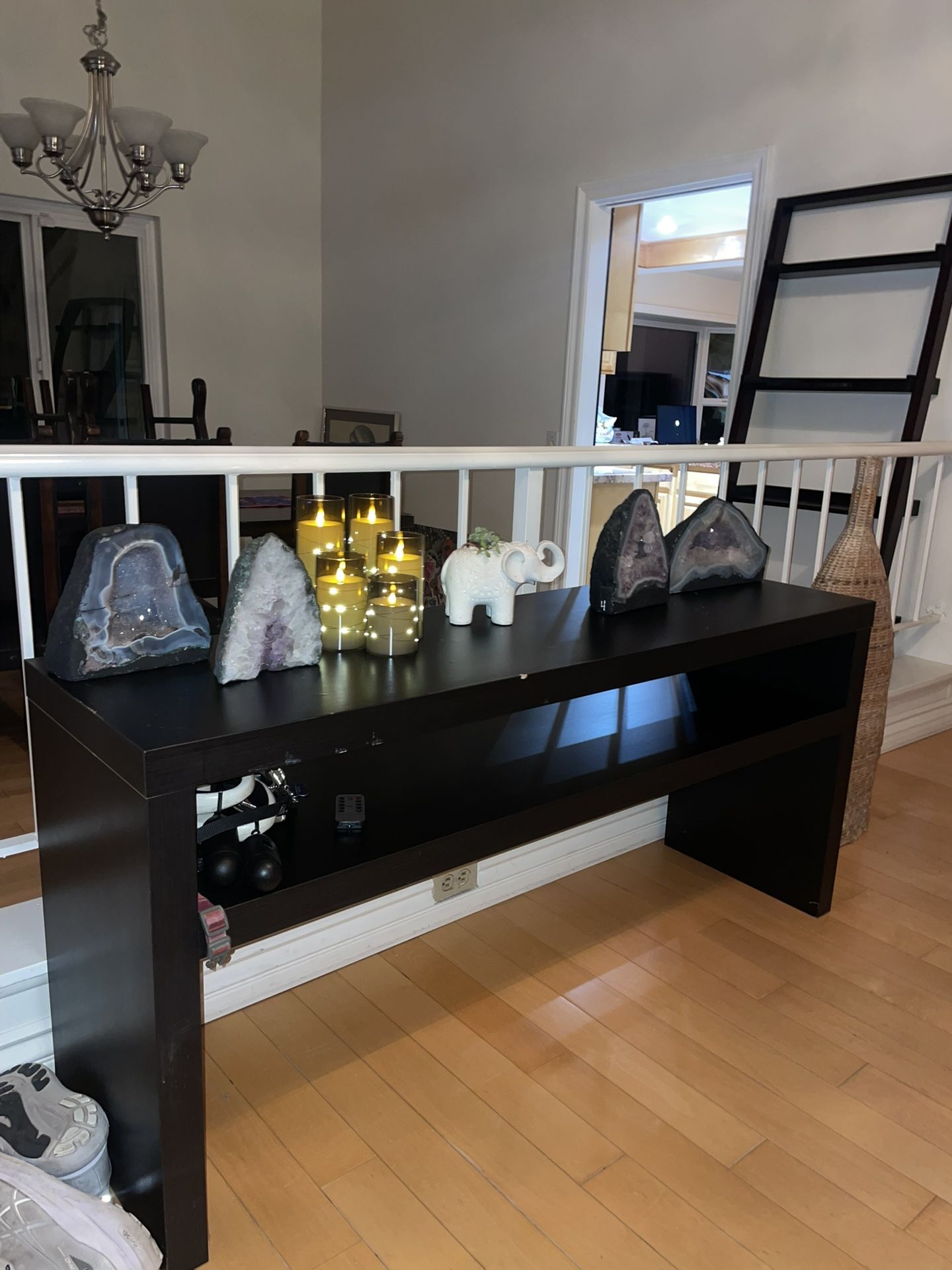 Black Slender Entrance Table 