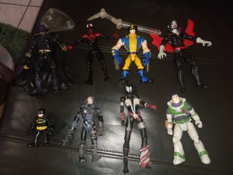 Marvel legends black panther spider mann DC comics Batman image comics she spawn Star Trek Borg toy story buzz
