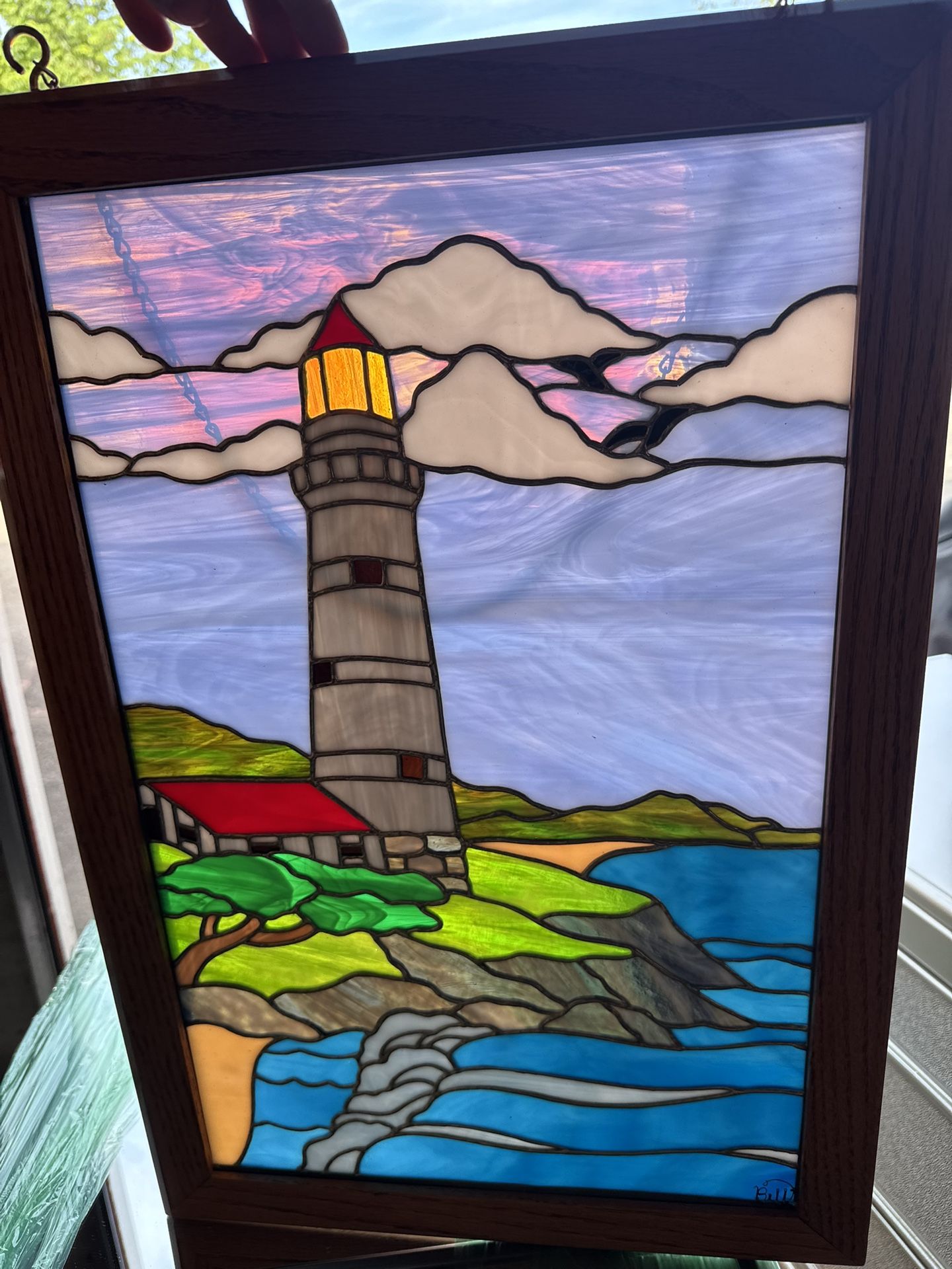 Stained Glass Lighthouse Art