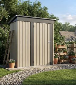 5 X 3 FT Brown Outdoor Metal Storage Shed