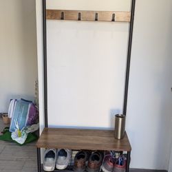 Coat And Shoe Rack For Entryway Or Mudroom 