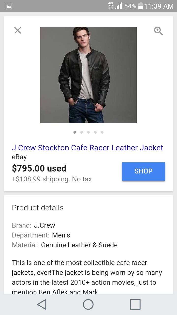 SELLING A NICE J.CREW "STOCKTON RACER" LEATHER JACKET