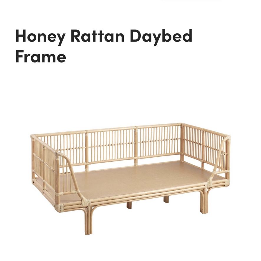 Rattan Twin Bed Frame And Mattress 