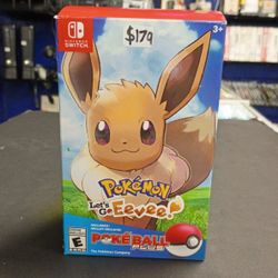 Nintendo Switch Pokemon Let's Go Eevee Pokeball Plus Included