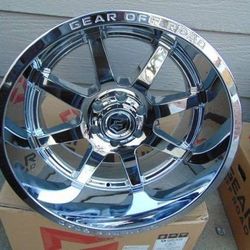 20X12 Chrome Gear Offroad Rims 6X135 Ford -44MM Offset  