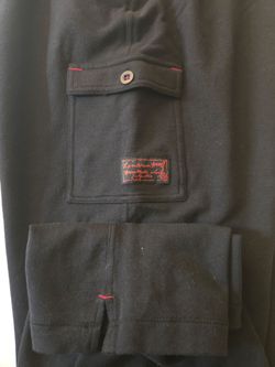 Black Drawstring Cargo Sweatpants Size XL