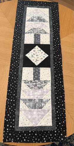 Reversible Winter/Christmas Handmade Quilted Table Runner – 45” x 15”