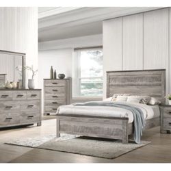 King Size Bedroom Set With Dresser and two Night Stand and Chest No Mirror 