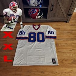 2001 Reebok Buffalo Bills Eric Moulds #80 Away Jersey 