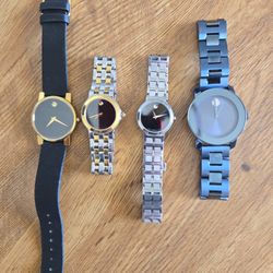 Movado Women's Watches - BOLD, Dress, Casual, Gold Silver Blue Metal Leather Band