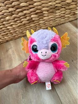 TySilk pink dragon stuffie