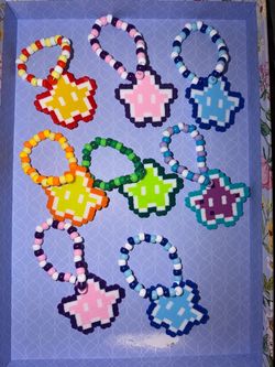 Star perler kandi bracelets raves festivals