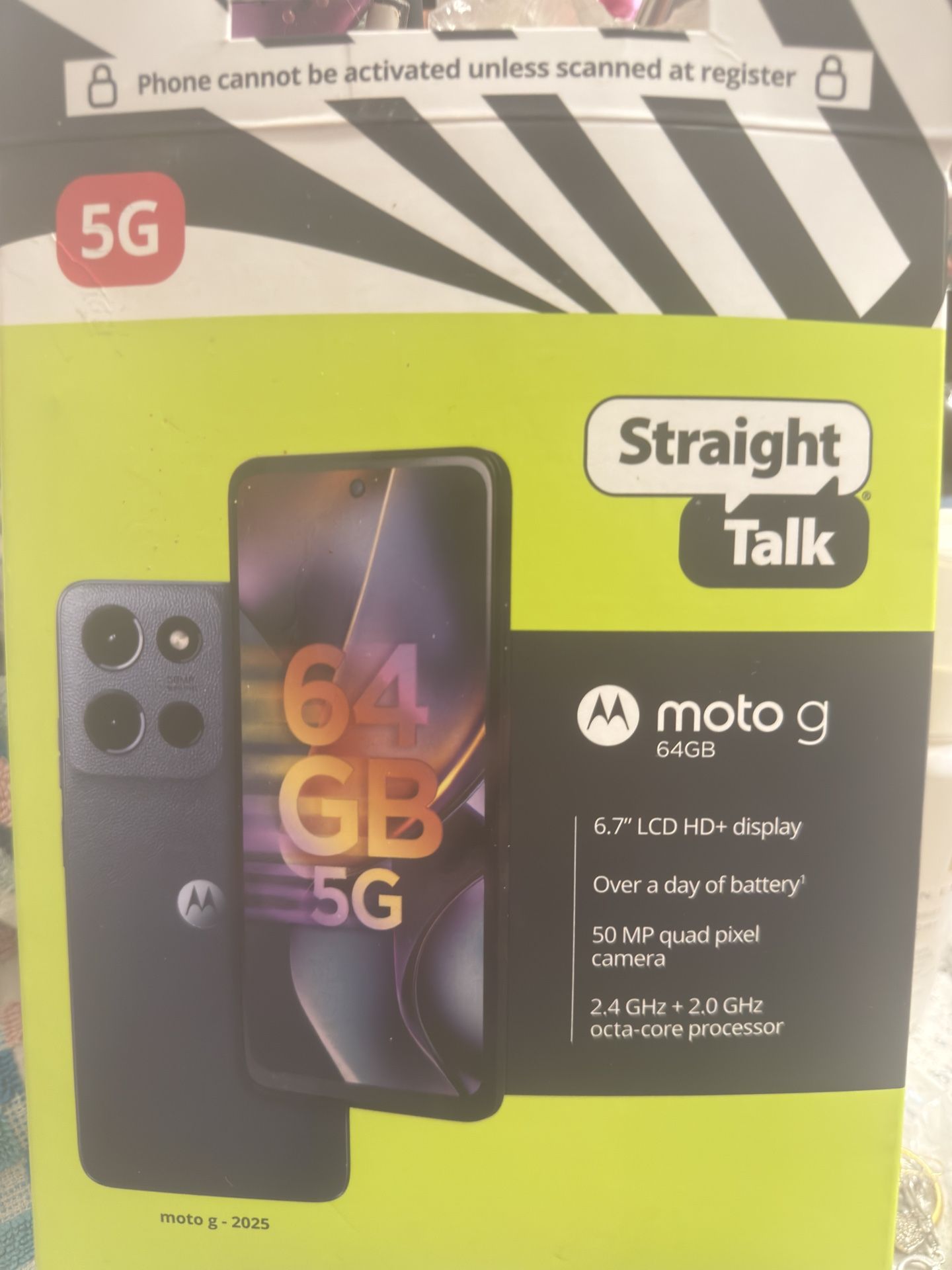 Straight Talk Moto G -2025 Brand New With Protective Case And Glass Screen Protector - $50