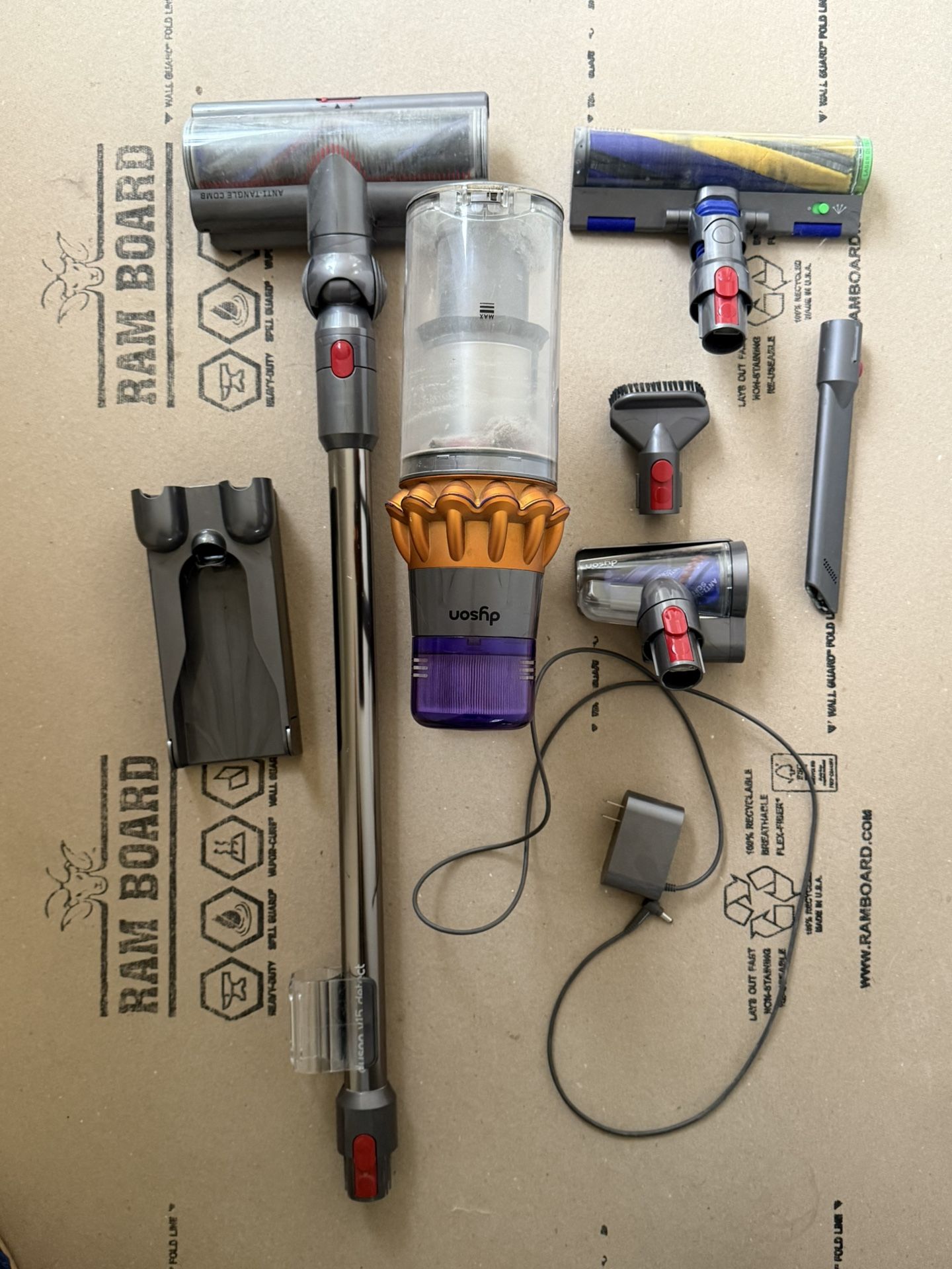 Dyson V15 Detect vacuum with extra tools