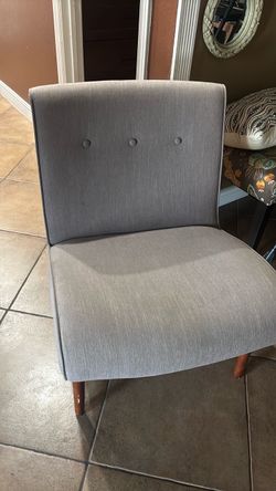 Mid-Century Modern Gray Accent Chair